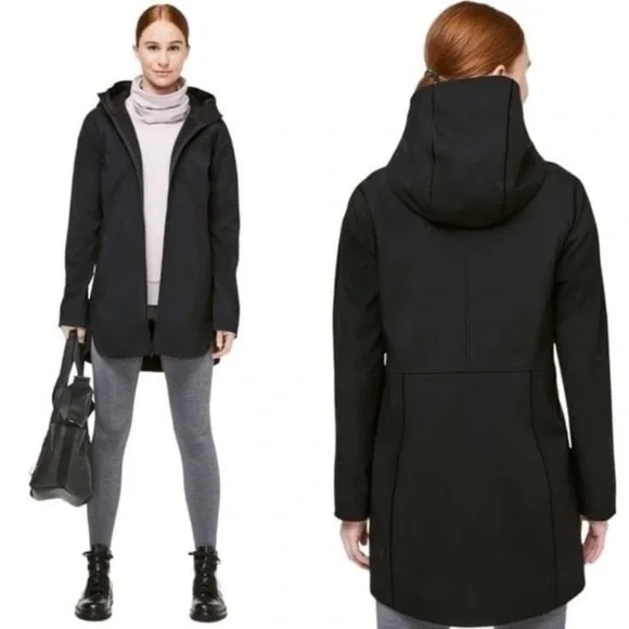Lululemon Glyde Along Softshell Jacket Water Wind Resistant Outdoor Rain Coat - Picture 3 of 16